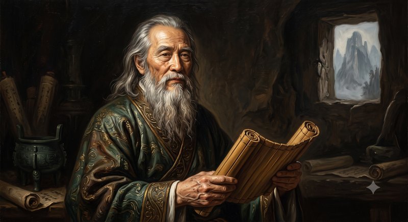 Laozi (Lao Tzu) portresi